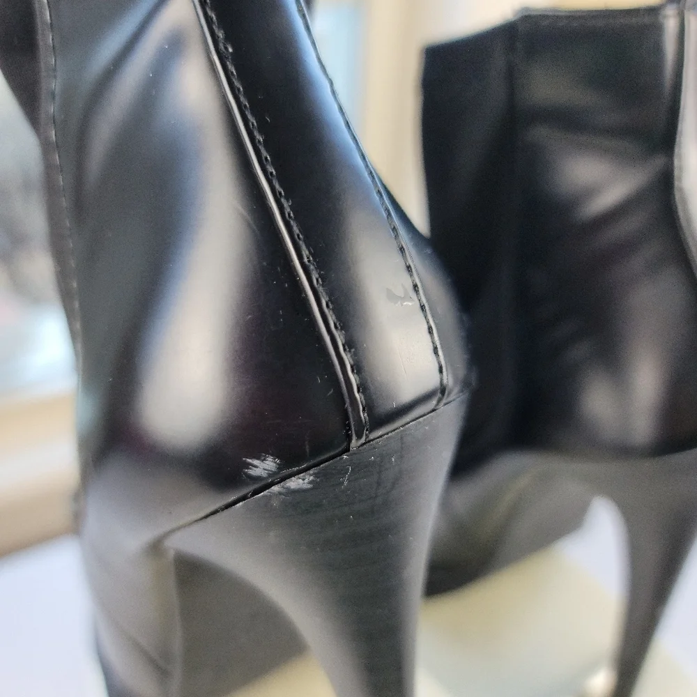 ZARA Traffaluc stiletto platform pull-on Ankle‎ Boot